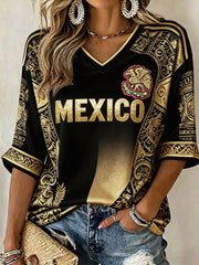 Camiseta estampada México Football Lover para mujer