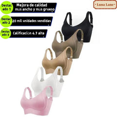 Brasier sin varillas con realce para mujer, brasier sin costuras cómodo y transpirable, lencería suave y ligera para todas las estaciones, ropa femenina