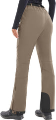 Heathyoga - Pantalones de nieve impermeables para mujer, pantalones de esquí para mujer, pantalones de snowboard y senderismo para mujer, pantalones cargo de forro polar