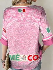 Camisetas estampadas para mujeres, amantes del fútbol mexicano