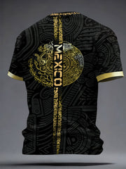 Camiseta estampada para hombres, amantes del fútbol mexicano