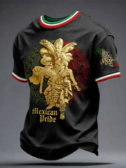 Camiseta estampada para hombres, orgullo mexicano, amantes del fútbol
