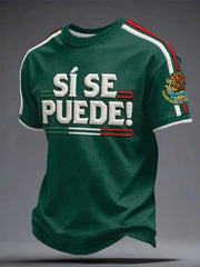 Camiseta estampada para hombres, amantes del fútbol mexicano