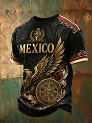 Camiseta con estampado artístico para animar en los partidos de fútbol de la selección mexicana masculina