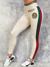 Mallas estampadas con diseño de amor por el fútbol mexicano para mujer