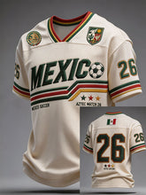 Camiseta estampada con diseño artístico para amantes del fútbol mexicano, para hombre