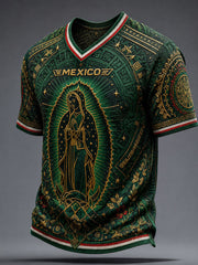 Camiseta estampada con diseño del orgullo mexicano para hombre