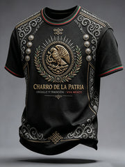 Camiseta estampada con diseño del orgullo mexicano para hombre