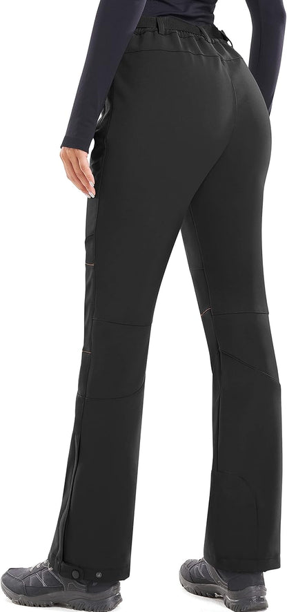 Heathyoga - Pantalones de nieve impermeables para mujer, pantalones de esquí para mujer, pantalones de snowboard y senderismo para mujer, pantalones cargo de forro polar