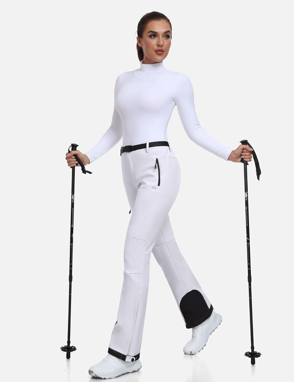 Heathyoga - Pantalones de nieve impermeables para mujer, pantalones de esquí para mujer, pantalones de snowboard y senderismo para mujer, pantalones cargo de forro polar