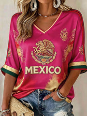 Camiseta estampada México Football Lover para mujer