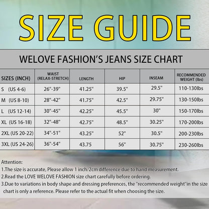 Love Welove - Jeans de Pierna Ancha para Mujer, elásticos, Cintura Alta, con cordón, Holgados, Talla Grande, 3XL