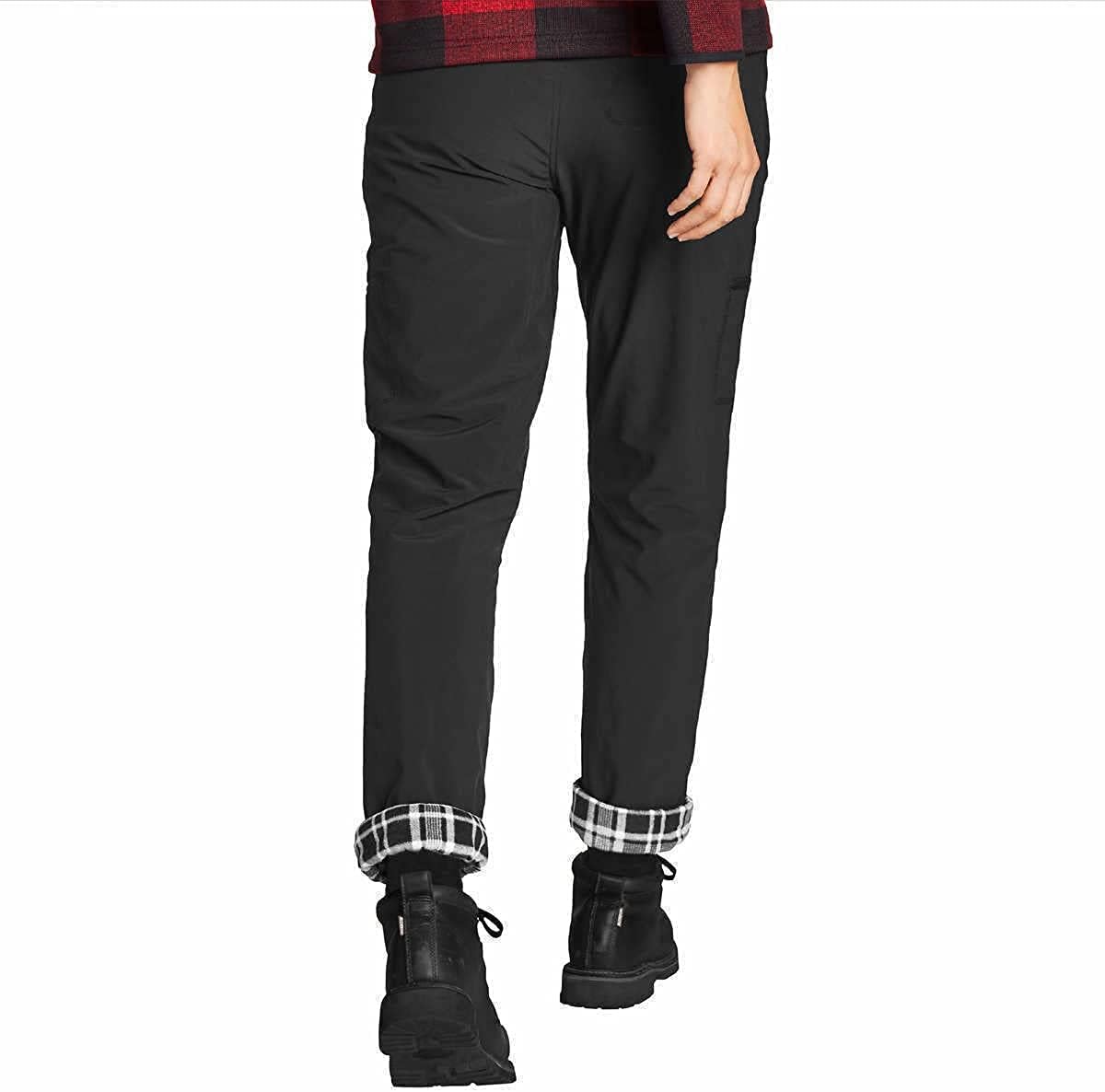 Eddie Bauer - Pantalón polar elástico con forro polar para mujer