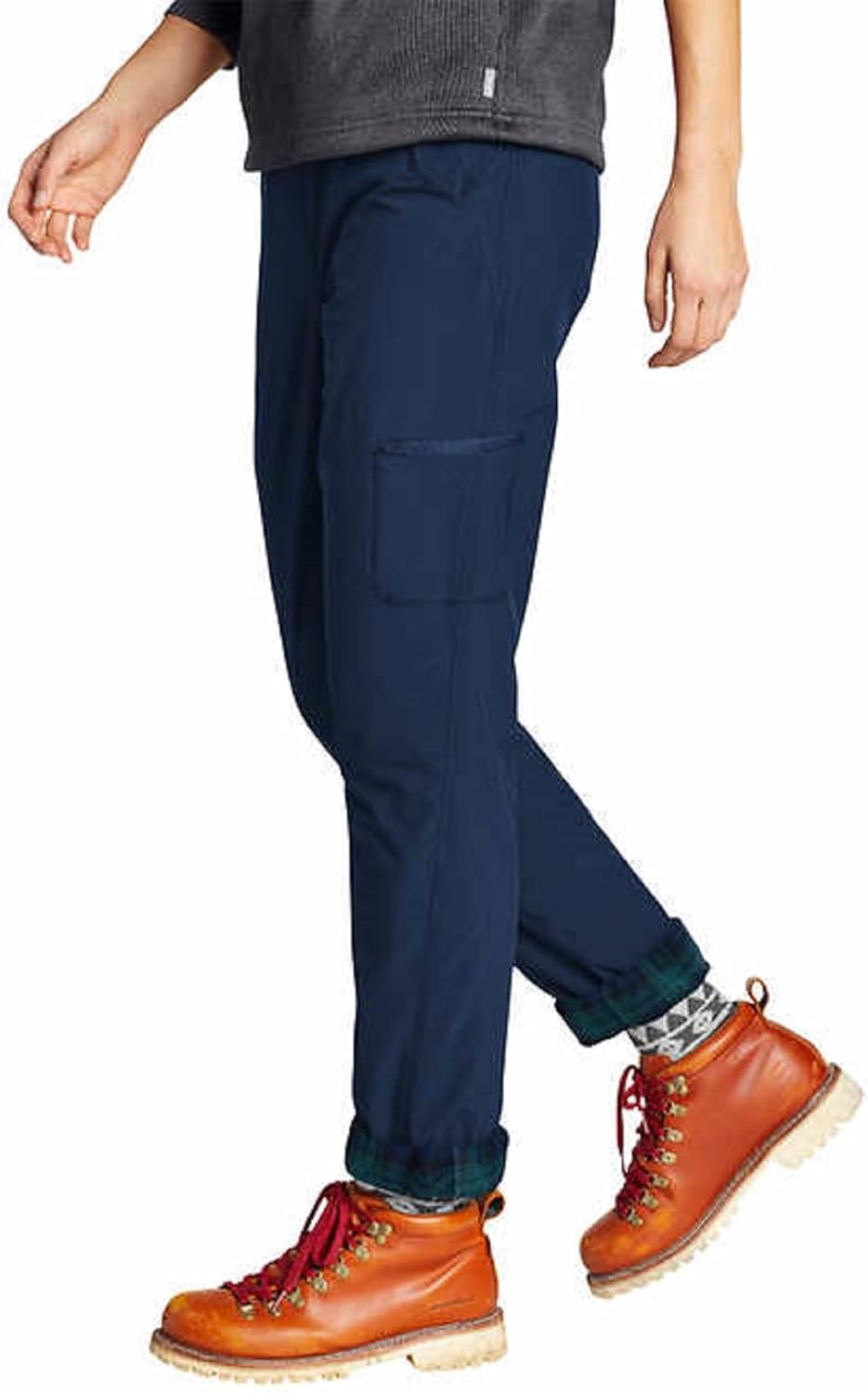 Eddie Bauer - Pantalón polar elástico con forro polar para mujer