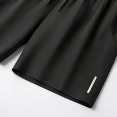 4 piezas Shorts deportivos casuales de verano para hombres, con bolsillos con cremallera - Tela transpirable, diseño atlético con bolsillo resguardado para teléfono y tira reflectante