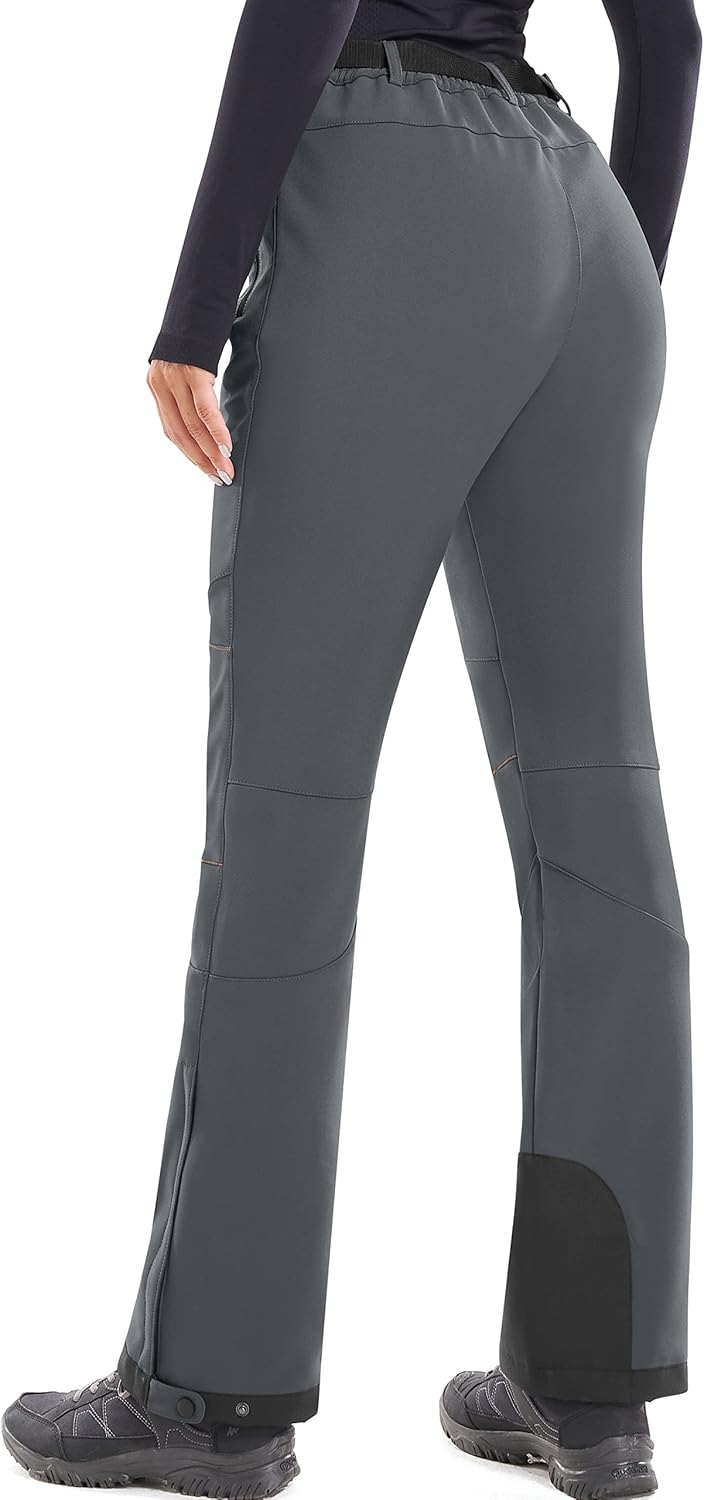 Heathyoga - Pantalones de nieve impermeables para mujer, pantalones de esquí para mujer, pantalones de snowboard y senderismo para mujer, pantalones cargo de forro polar