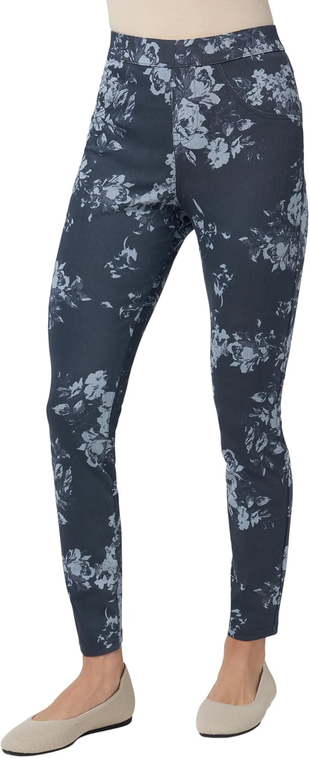 HUE - Leggings de Mezclilla Ultra Suaves de Cintura Alta para Mujer