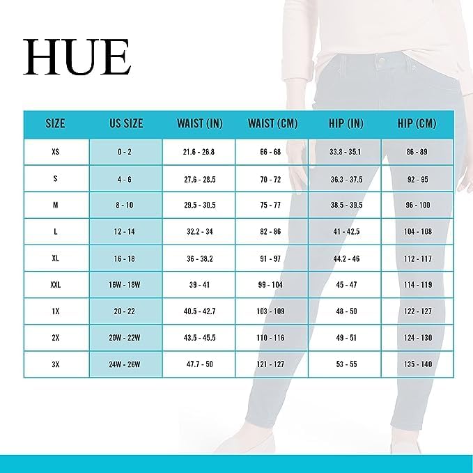 HUE - Leggings de Mezclilla Ultra Suaves de Cintura Alta para Mujer