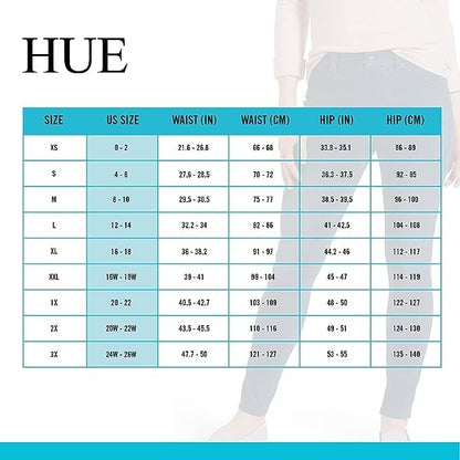 HUE - Leggings de Mezclilla Ultra Suaves de Cintura Alta para Mujer