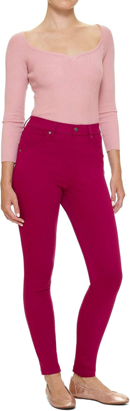 HUE - Leggings de Mezclilla Ultra Suaves de Cintura Alta para Mujer