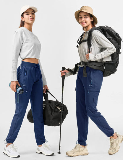 BVVU - Pantalones deportivos deportivos ligeros de secado rápido para mujer, pantalones de senderismo al aire última intervensión, impermeables, con bolsillos con cierre