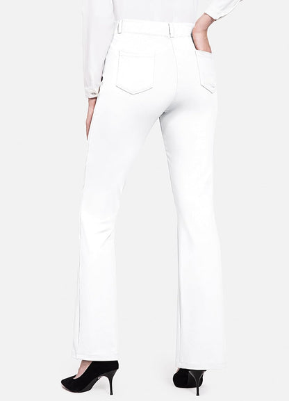 BALEAF - Pantalones de vestir de yoga para mujer, de 29 pulgadas/31 pulgadas, elásticos, pantalones de trabajo, informales, para negocios, pierna recta, corte de bota, con bolsillos