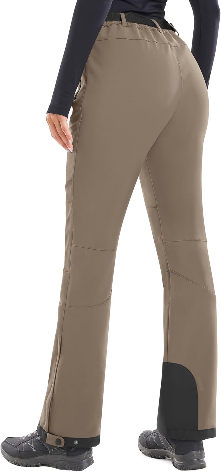 Heathyoga - Pantalones de nieve impermeables para mujer, pantalones de esquí para mujer, pantalones de snowboard y senderismo para mujer, pantalones cargo de forro polar