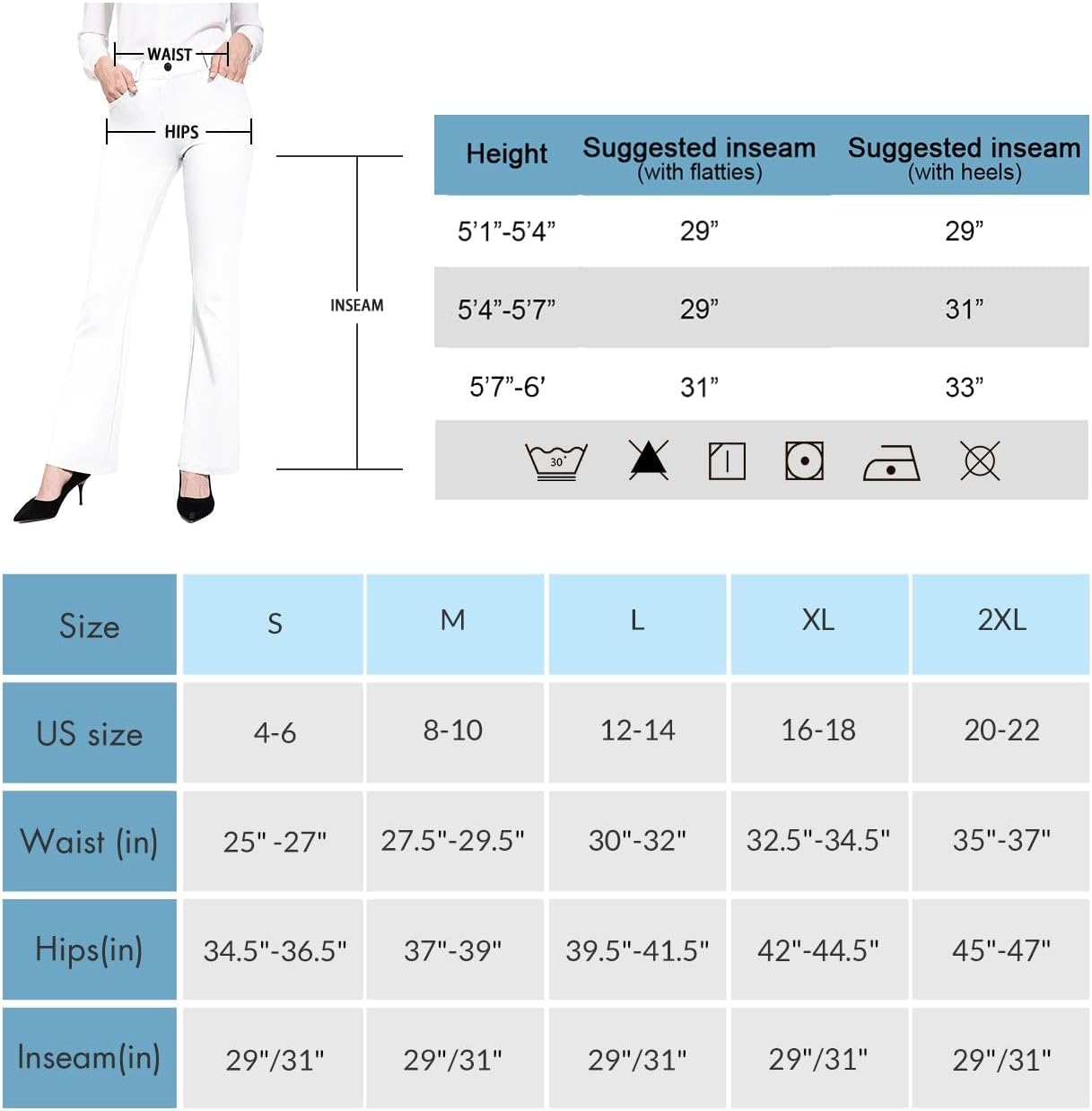 BALEAF - Pantalones de vestir de yoga para mujer, de 29 pulgadas/31 pulgadas, elásticos, pantalones de trabajo, informales, para negocios, pierna recta, corte de bota, con bolsillos