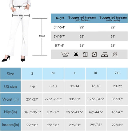 BALEAF - Pantalones de vestir de yoga para mujer, de 29 pulgadas/31 pulgadas, elásticos, pantalones de trabajo, informales, para negocios, pierna recta, corte de bota, con bolsillos