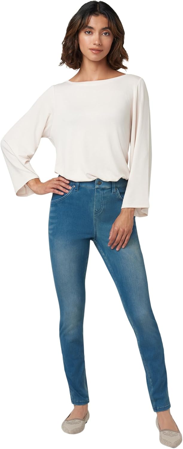 HUE - Leggings de Mezclilla Ultra Suaves de Cintura Alta para Mujer