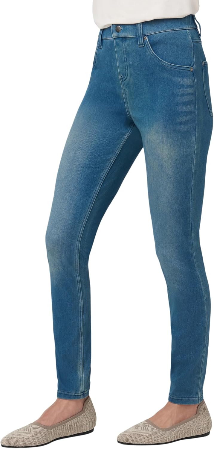 HUE - Leggings de Mezclilla Ultra Suaves de Cintura Alta para Mujer
