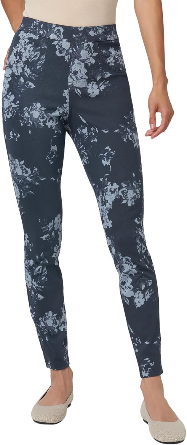 HUE - Leggings de Mezclilla Ultra Suaves de Cintura Alta para Mujer