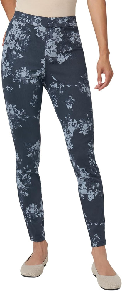 HUE - Leggings de Mezclilla Ultra Suaves de Cintura Alta para Mujer