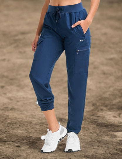 BVVU - Pantalones deportivos deportivos ligeros de secado rápido para mujer, pantalones de senderismo al aire última intervensión, impermeables, con bolsillos con cierre