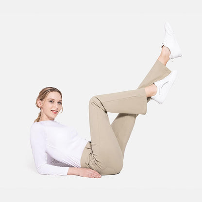 BALEAF - Pantalones de vestir de yoga para mujer, de 29 pulgadas/31 pulgadas, elásticos, pantalones de trabajo, informales, para negocios, pierna recta, corte de bota, con bolsillos
