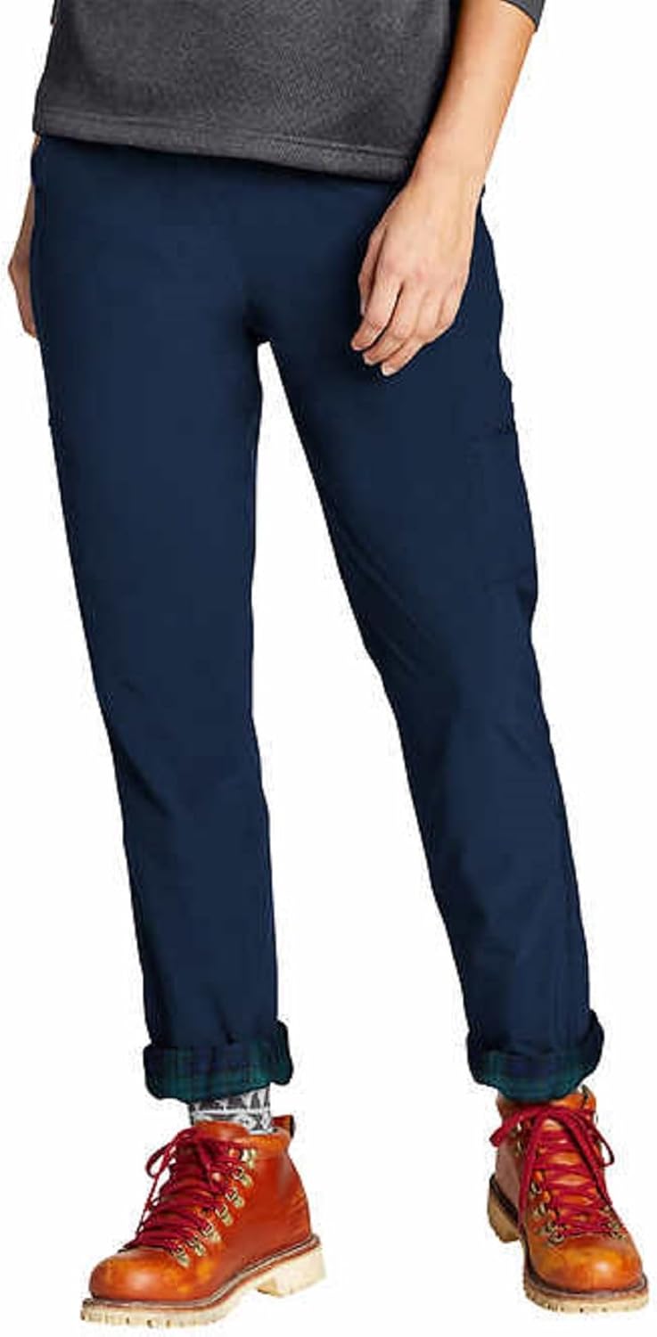 Eddie Bauer - Pantalón polar elástico con forro polar para mujer