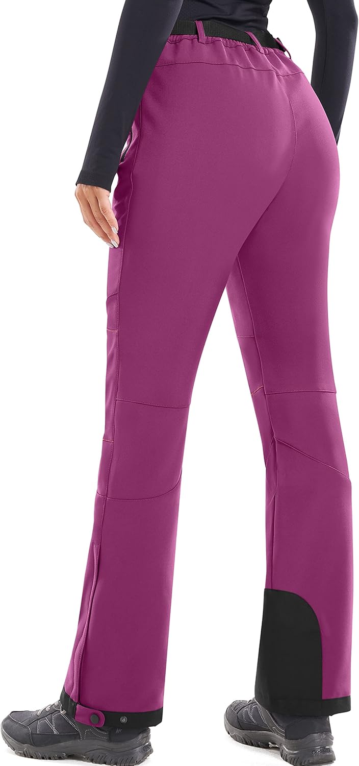 Heathyoga - Pantalones de nieve impermeables para mujer, pantalones de esquí para mujer, pantalones de snowboard y senderismo para mujer, pantalones cargo de forro polar