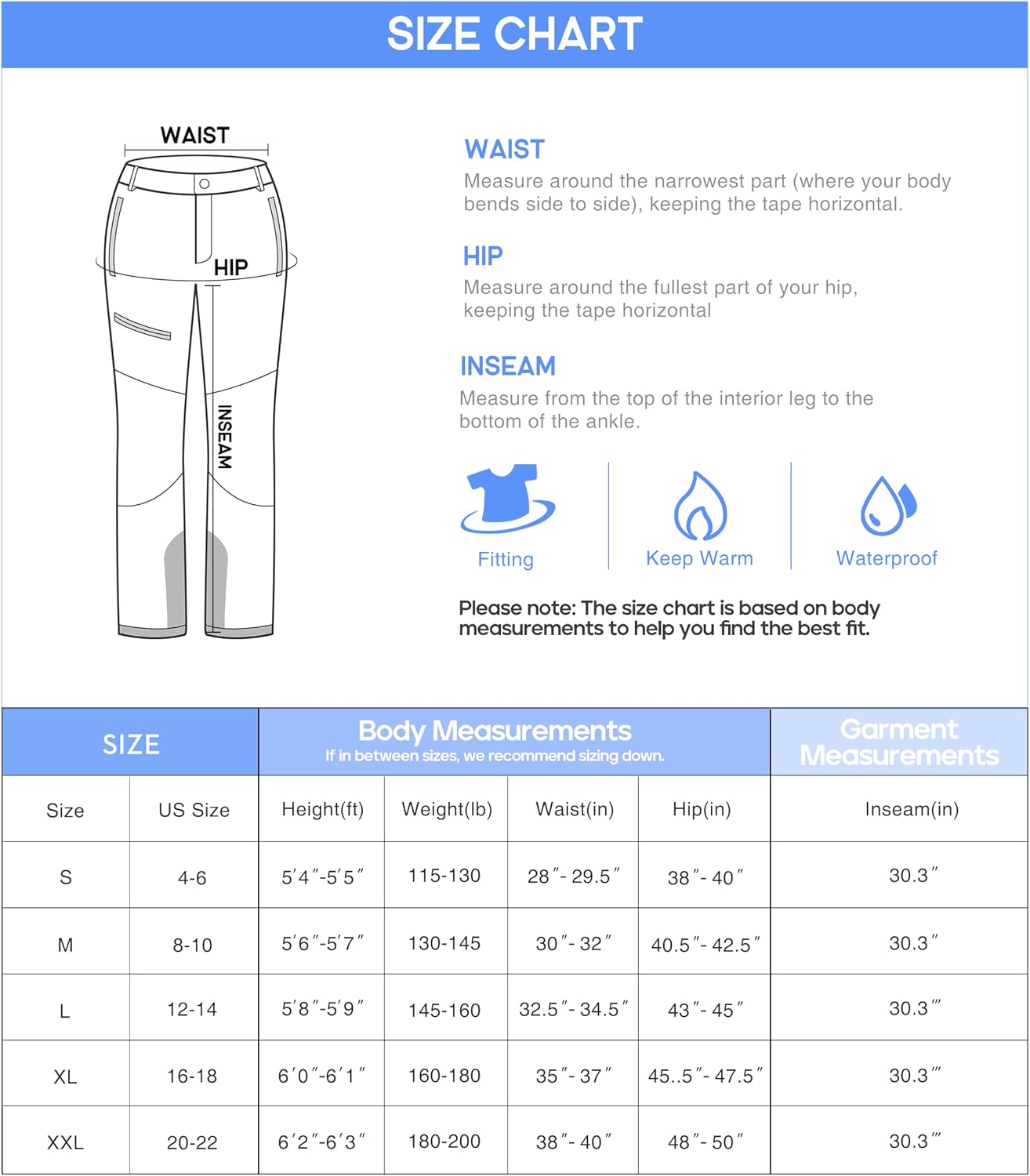 Heathyoga - Pantalones de nieve impermeables para mujer, pantalones de esquí para mujer, pantalones de snowboard y senderismo para mujer, pantalones cargo de forro polar