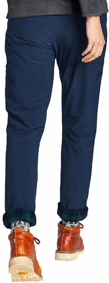 Eddie Bauer - Pantalón polar elástico con forro polar para mujer