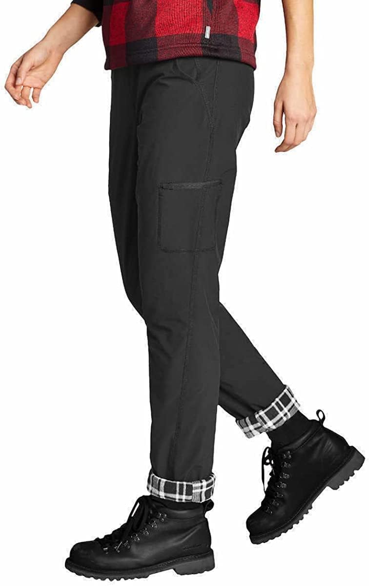 Eddie Bauer - Pantalón polar elástico con forro polar para mujer