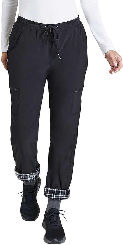 Eddie Bauer - Pantalón polar elástico con forro polar para mujer