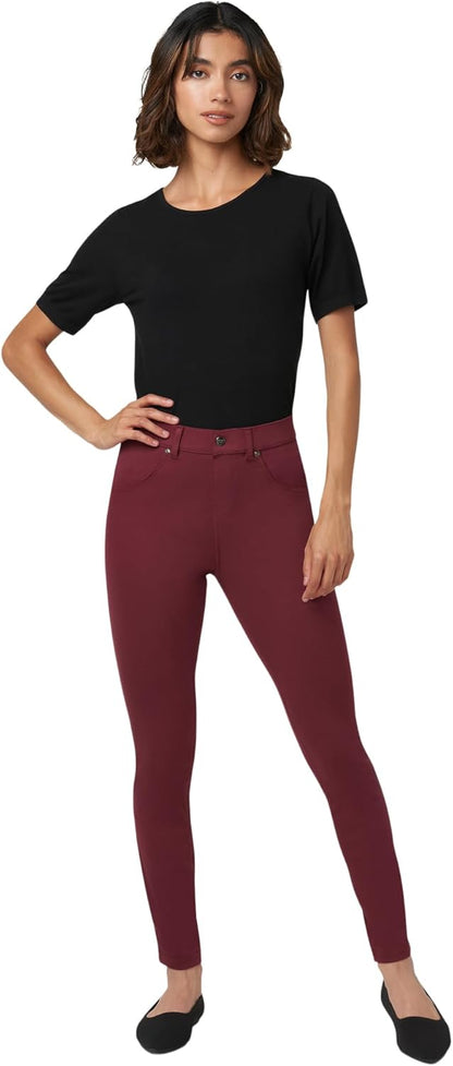 HUE - Leggings de Mezclilla Ultra Suaves de Cintura Alta para Mujer