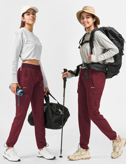 BVVU - Pantalones deportivos deportivos ligeros de secado rápido para mujer, pantalones de senderismo al aire última intervensión, impermeables, con bolsillos con cierre
