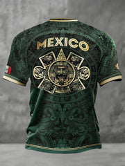 Camiseta estampada para hombres, amantes del fútbol mexicano