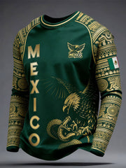 Camisetas casuales estampadas para amantes del fútbol mexicano, para hombre