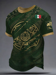 Camiseta estampada para hombres, amantes del fútbol mexicano