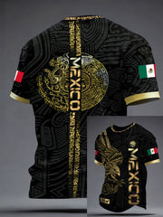 Camiseta estampada para hombres, amantes del fútbol mexicano