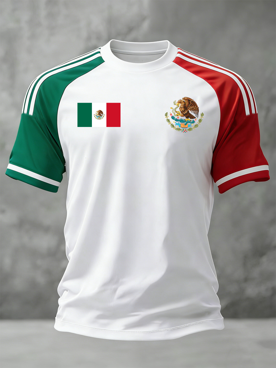 Camiseta de manga corta para hombre con estampado de amante del béisbol mexicano