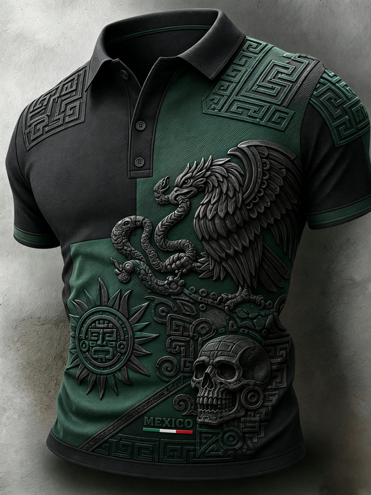 Hombres Mexican Football Match Art Print Polo