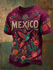Camiseta estampada con arte de tótem azteca para el partido de fútbol mexicano masculino